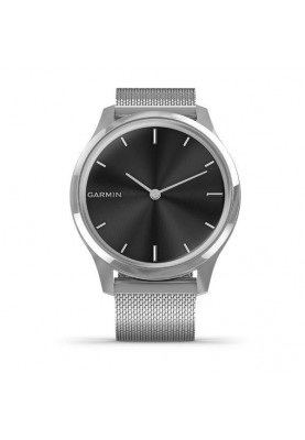 Смарт-годинник Garmin Vivomove Luxe Silver Stainless Steel w. Silver Milanese B. (010-02241-03)