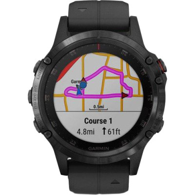 Спортивний годинник Garmin Fenix 5 Plus Sapphire Black with Black Band (010-01988-00)