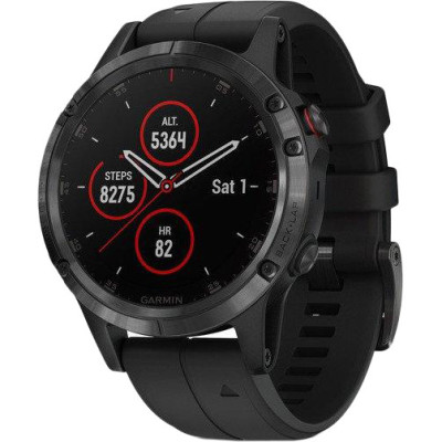 Спортивний годинник Garmin Fenix 5 Plus Sapphire Black with Black Band (010-01988-00)
