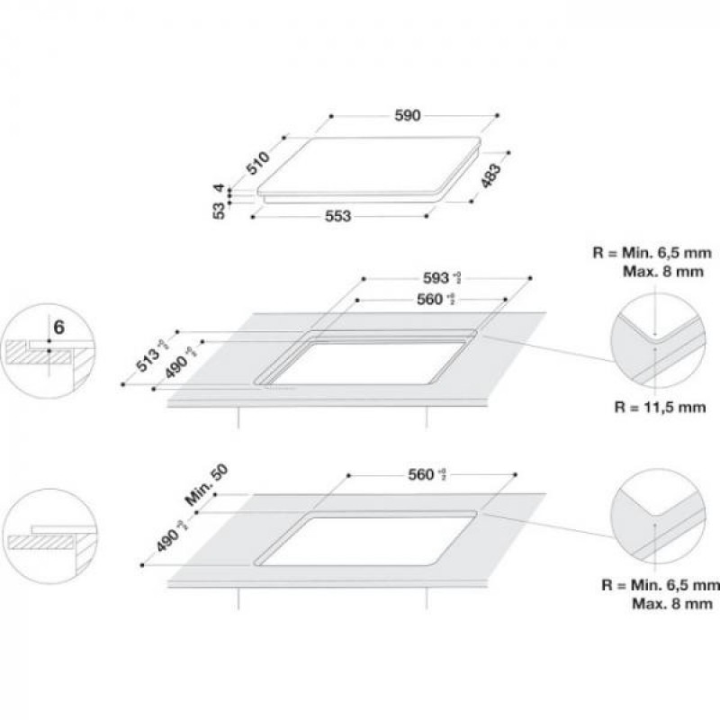 Варильна поверхня Whirlpool SMC 604 F/NE