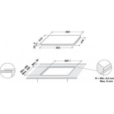 Варильна поверхня електрична Whirlpool SMC 654 F/BT/IXL