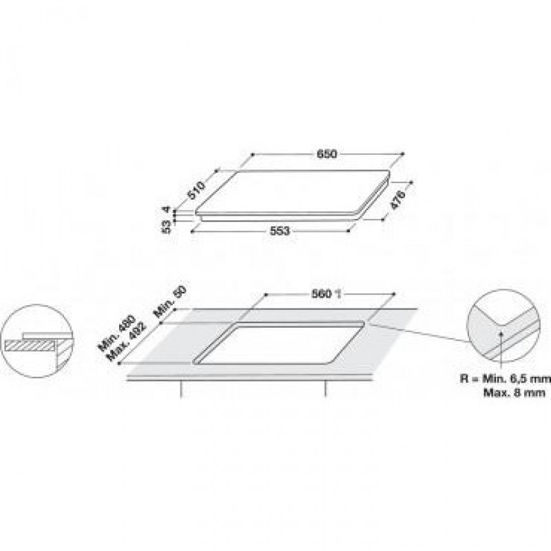 Варильна поверхня Whirlpool SMC 654 F/BT/IXL