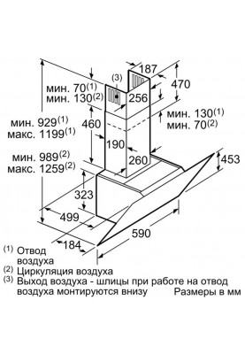 Витяжка нахильна Bosch DWK97HM60