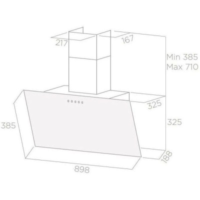 Витяжка похильна Elica SHIRE WH/A/90