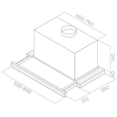 Витяжка Elica ELITE 14 LUX BL/A/60 Витяжка Elica ELITE 14 LUX BL/A/60
