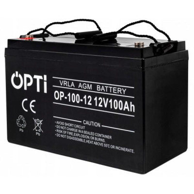 Акумулятор для ДБЖ Volt Polska OPTI AGM 12V 100Ah (6AKUV100AG)