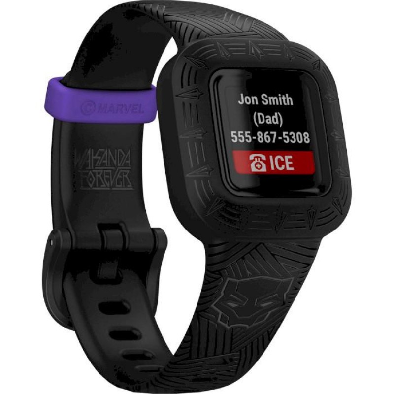 Фітнес-браслет Garmin Vivofit Jr. 3 Marvel Black Panther (010-02441-10/60/30)