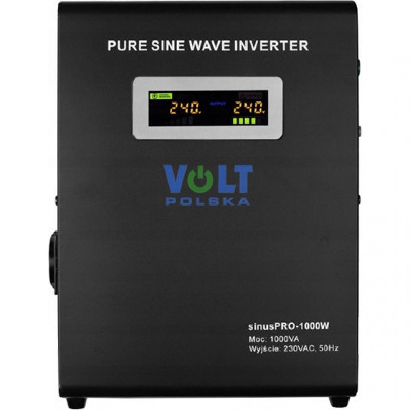 Гібридний ДБЖ/інвертор Volt Polska SINUS PRO 1000W 12/230V 700/1000W (3SP100012W)