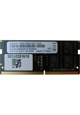 Пам'ять для настільних комп'ютерів Samsung 16 GB SO-DIMM DDR4 3200 MHz (SEC432S16/16)