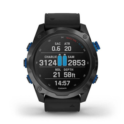 Смарт-годинник Garmin Descent Mk2i Titanium Carbon Gray DLC with Black Band (010-02132-01/11)