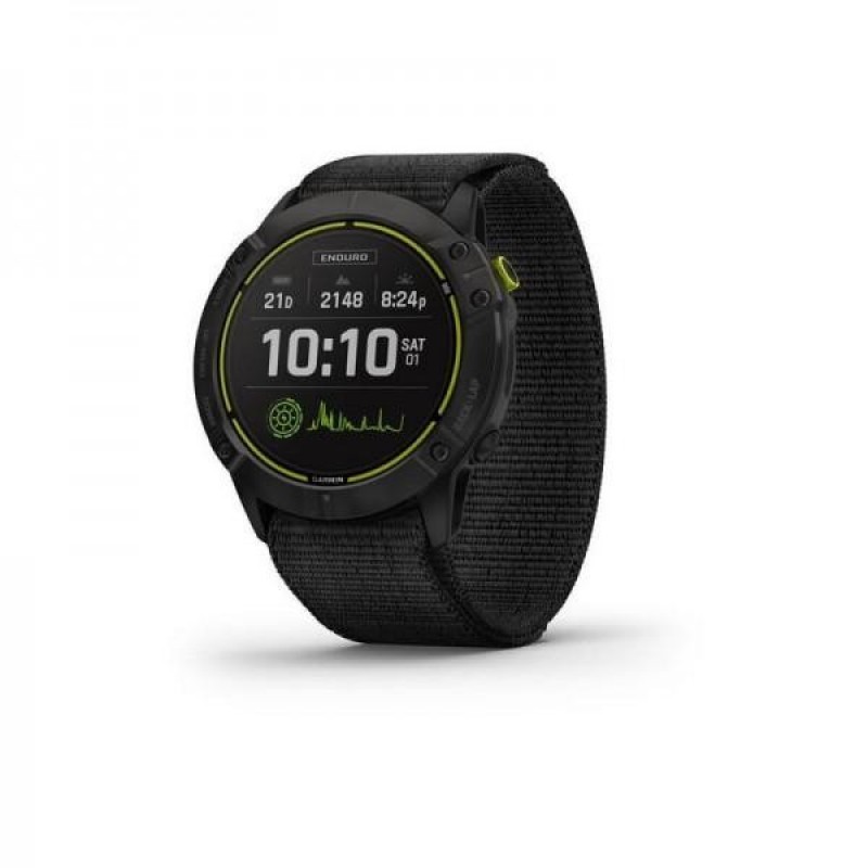 Смарт-годинник Garmin Enduro Carbon Gray Titanium with Black UltraFit Nylon Strap (010-02408-01/11)