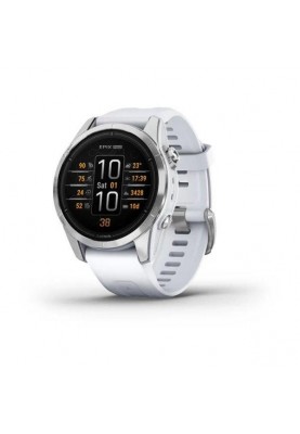 Смарт-годинник Garmin Epix Pro Gen 2 42mm Silver w. Whitestone Band (010-02802-00/01)