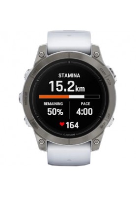 Смарт-годинник Garmin Epix Pro Gen 2 Sapphire 47mm Titanium w. Whitestone Band (010-02803-20/21)