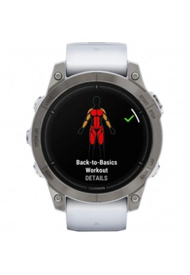 Смарт-годинник Garmin Epix Pro Gen 2 Sapphire 47mm Titanium w. Whitestone Band (010-02803-20/21)