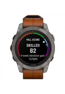 Смарт-годинник Garmin Fenix 7 Pro Sapphire Solar Titanium with Chestnut L. Band (010-02777-30)