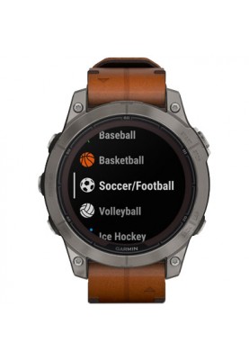 Смарт-годинник Garmin Fenix 7 Pro Sapphire Solar Titanium with Chestnut L. Band (010-02777-30)