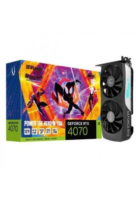 Відеокарта Zotac GAMING GEFORCE RTX 4070 Twin Edge OC SPIDER-MAN: Across the Spider-Verse Bundle (ZT-D40700H-10SMP)