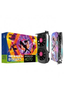 Відеокарта Zotac GAMING GEFORCE RTX 4070 Twin Edge OC SPIDER-MAN: Across the Spider-Verse Bundle (ZT-D40700H-10SMP)