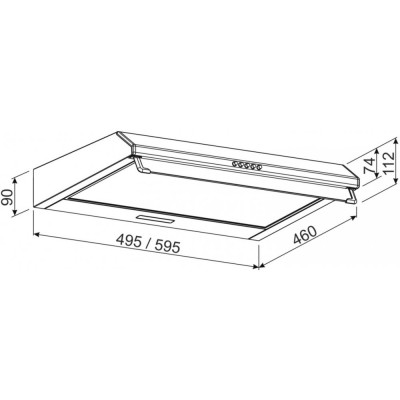 Витяжка плоска Jantar ST I LED 60 BR
