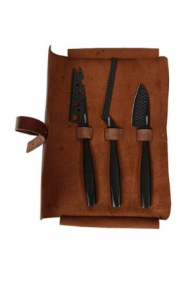 Набір ножів для сиру "Монако+" 28см, 3шт (чорний) BOSKA BSK307089