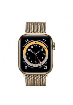 Смарт-годинник Apple Watch Series 6 GPS + Cellular 40mm Gold Stainless Steel Case w. Gold Milanese L. (M02X3)