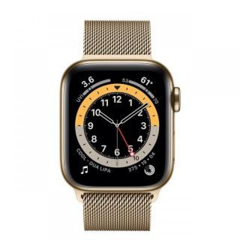 Смарт-годинник Apple Watch Series 6 GPS + Cellular 40mm Gold Stainless Steel Case w. Gold Milanese L. (M02X3)