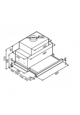 Телескопічна витяжка Best Chef Horizon box 1100 white 60 (4F263B2A7A)