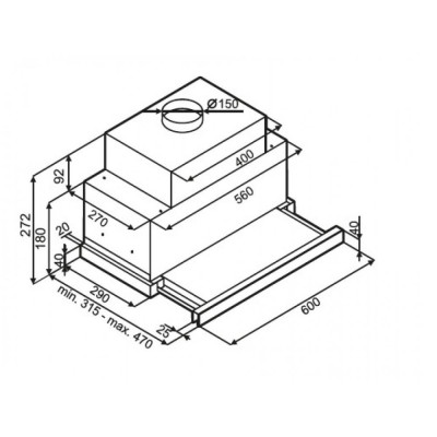 Телескопічна витяжка Best Chef Horizon box 1100 white 60 (4F263B2A7A)