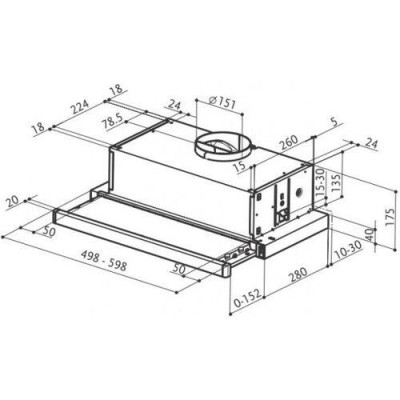 Витяжка телескопічна FLEXA HIP BK A60 FB EXP (110.0261.460)