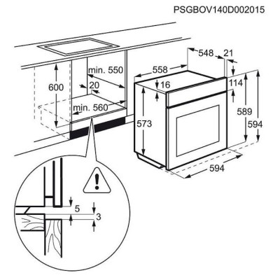 Духовка електрична Electrolux EOA5220AOR