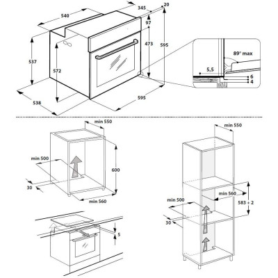 Духовка електрична Whirlpool AKZM 8480 NB