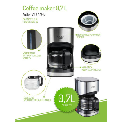Краплинна кавоварка Adler AD 4407