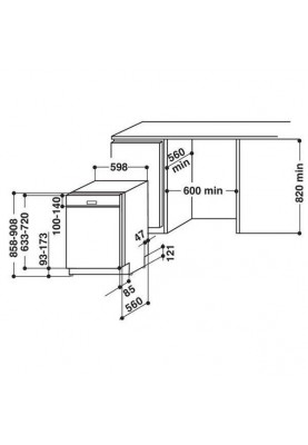 Посудомийна машина Whirlpool WBC 3C26 PF X