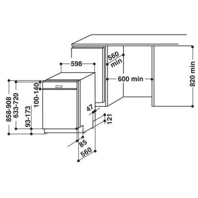 Посудомийна машина Whirlpool WBC 3C26 PF X
