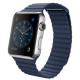 Смарт-годинник Apple Watch 42mm Stailnless Steel Case with Midnight Blue Leather Loop (MLFD2)