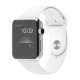 Смарт-годинник Apple Watch 42mm Stainless Steel Case with White Sport Band (MJ3V2)