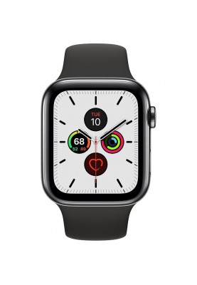 Смарт-годинник Apple Watch Series 5 LTE 44mm Space Black Steel w. Black b.-Space Black Steel (MWW72/MWWK2)