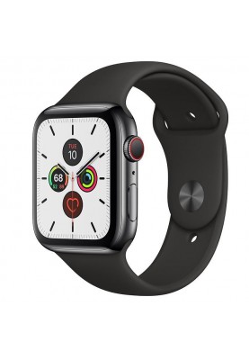 Смарт-годинник Apple Watch Series 5 LTE 44mm Space Black Steel w. Black b.-Space Black Steel (MWW72/MWWK2)