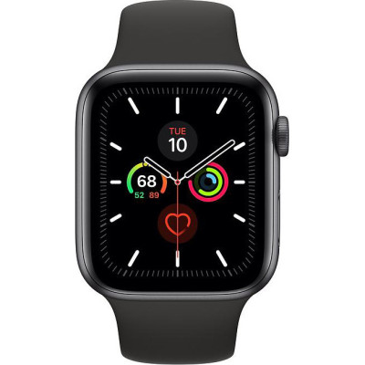 Смарт-годинник Apple Watch Series 5 LTE 44mm Space Gray Aluminum w. Black b.-Space Gray Aluminum (MWW12)