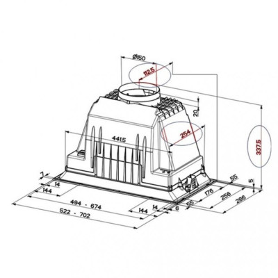 Витяжка, що вбудовується Faber INKA ICH SS A52 (I.SMART HCS) (305.0599.323)