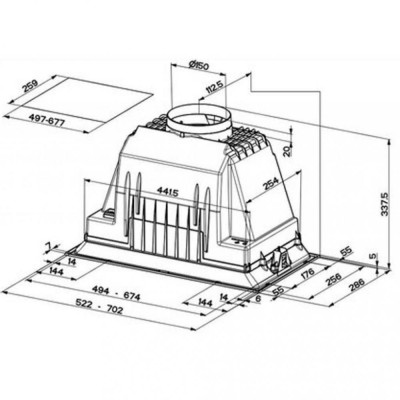 Витяжка, що вбудовується Faber INKA PLUS HC X A70 (305.0602.048)