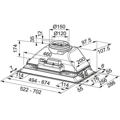 Витяжка, що вбудовується Franke INCA SMART FBI 525 GR (305.0599.532)