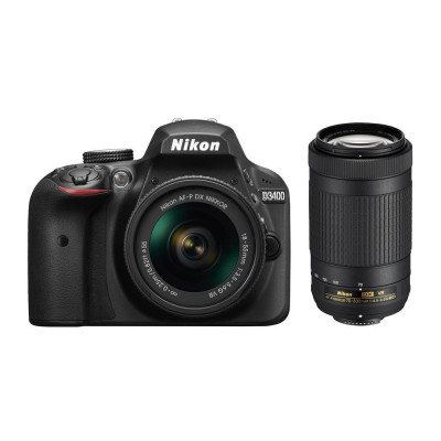 Дзеркальний фотоапарат Nikon D3400 kit (18-55+70-300)