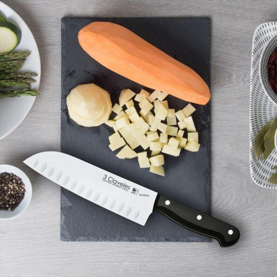 Японський ніж Santoku 3 Claveles Uniblock (01125)