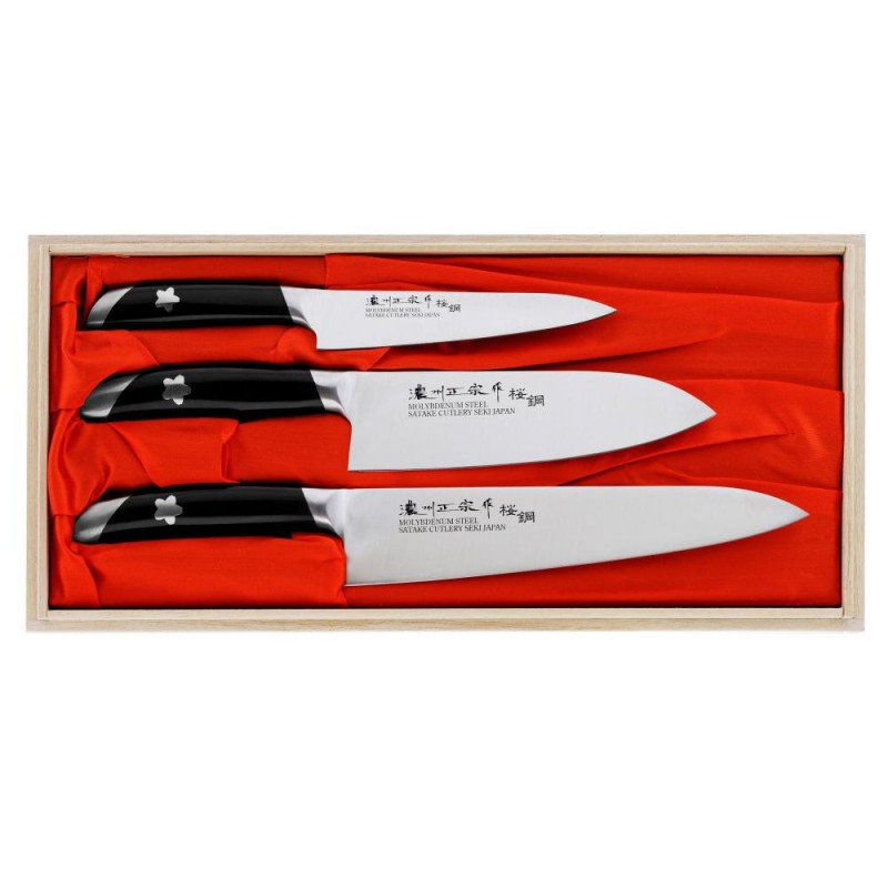 Набір із 3-х кухонних ножів Satake Sakura (HG8081W)