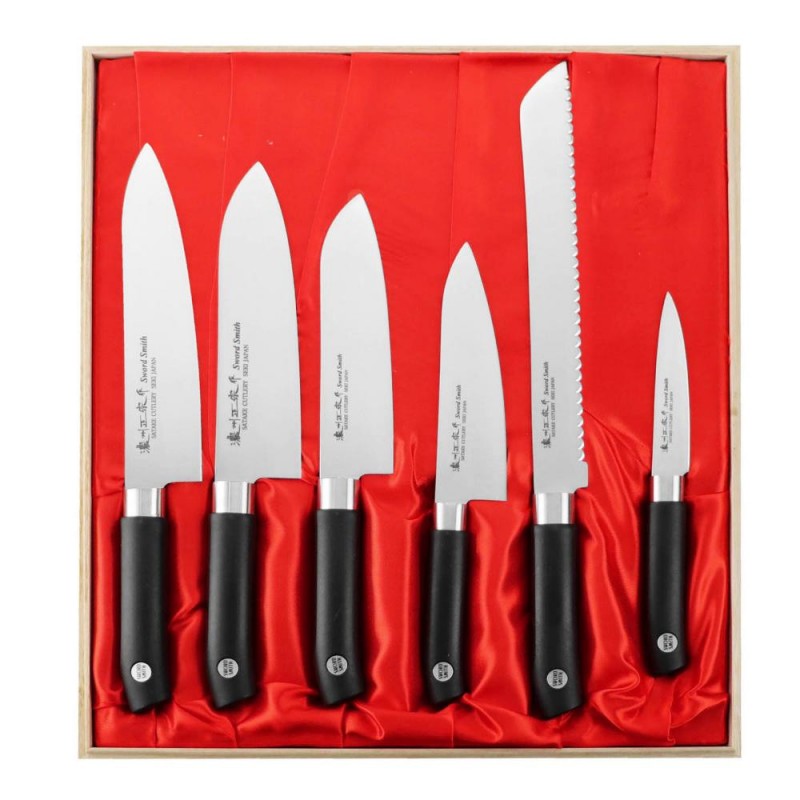 Набір з 6 кухонних ножів. Satake Swordsmith (HG8327W)