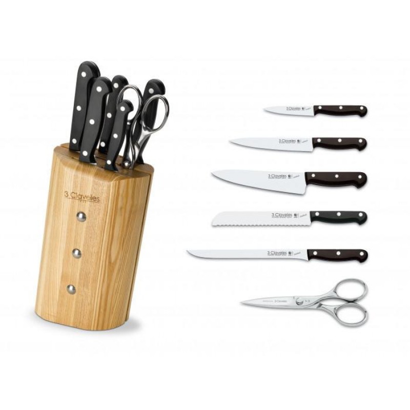 Набір кухонних ножів 3 Claveles Uniblock (01669)
