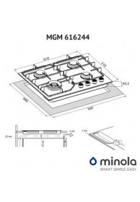 Варильна поверхня газова Minola MGM 616224 BL