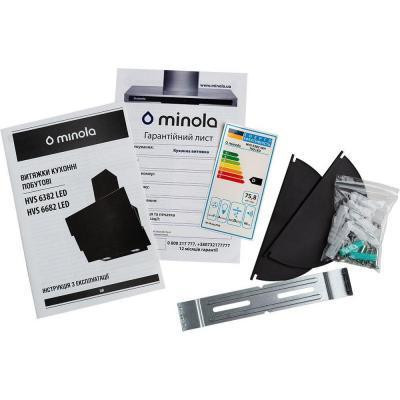 Похила витяжка Minola HVS 6382 BL 750 LED