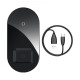 Бездротовий зарядний пристрій Baseus Simple 2in1 Wireless Charger 18W Max For Phones+Pods Transparent Black (WXJK-A01)